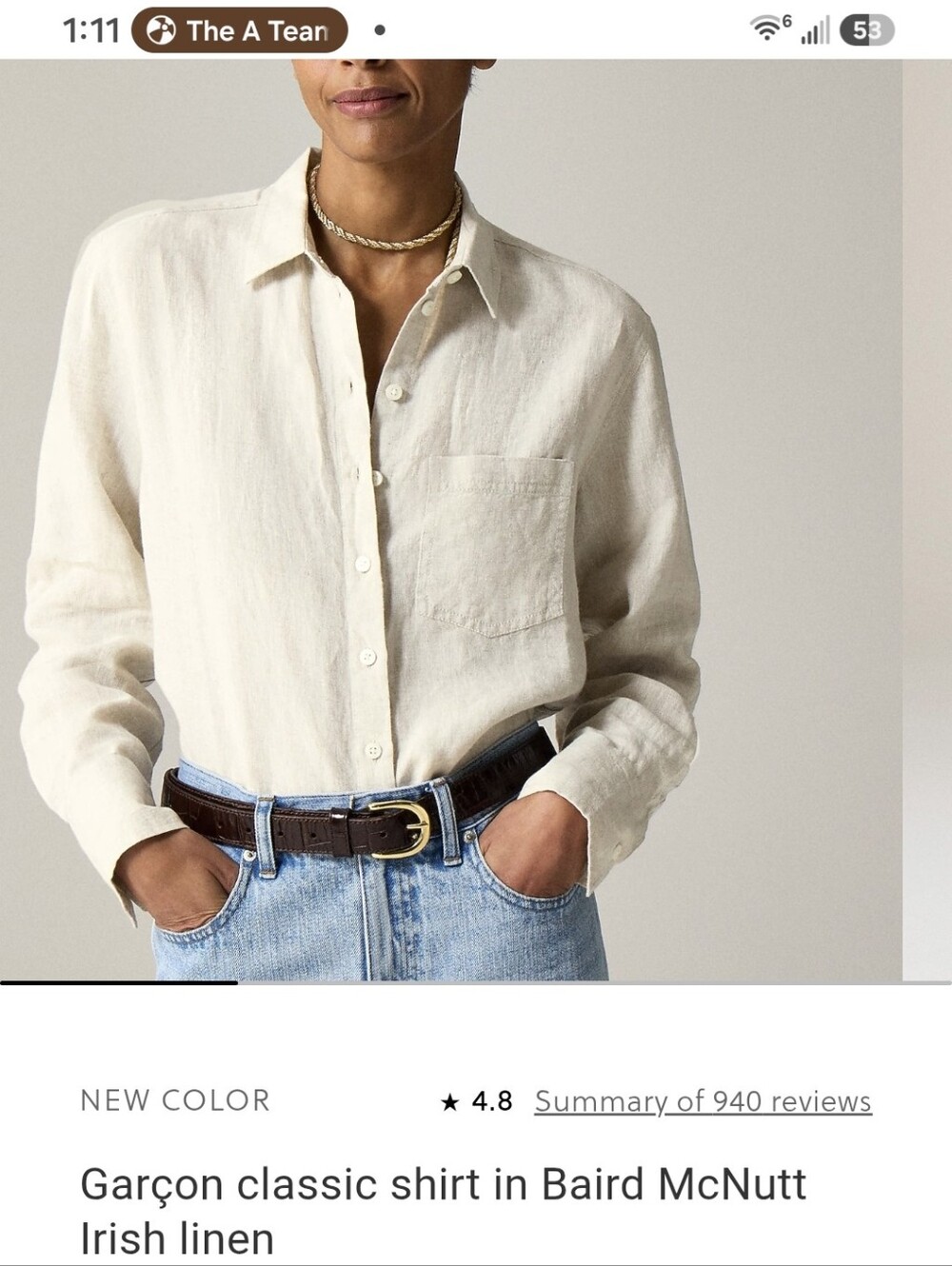 J Crew Wren Slim Fit Linen Sz 6